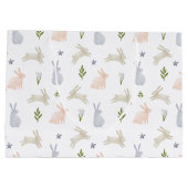 Cute Pastel Easter Bunny Spring Groot Cadeauzakje (Achterkant)