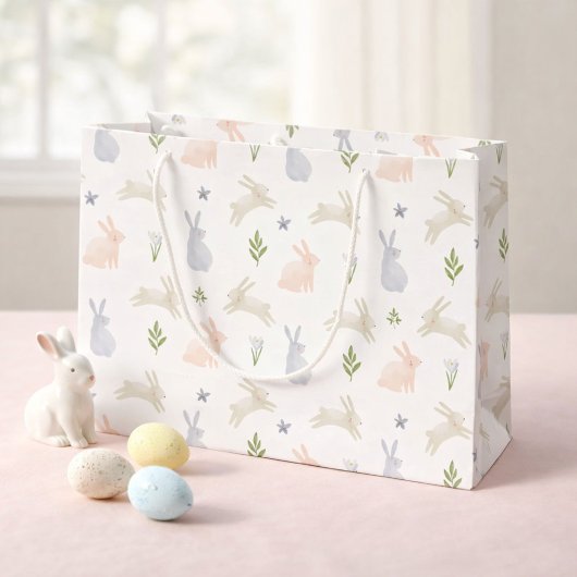 Cute Pastel Easter Bunny Spring Groot Cadeauzakje