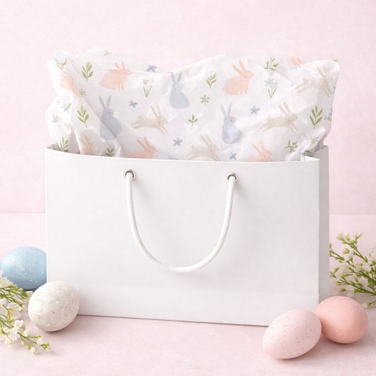 Cute Pastel Easter Bunny Spring Tissuepapier