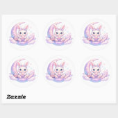 Cute Pastel Easter Bunny Sticker – Celestial Moon (Vel)