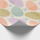 Cute Pastel Easter Egg Seamless Pattern Cadeaupapier (Hoek)