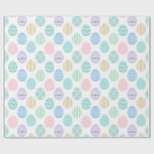 Cute Pastel Easter Eggs Pattern  Cadeaupapier (Vlak)