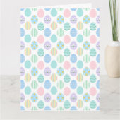 Cute Pastel Easter Eggs Pattern  Kaart (Voorkant)
