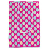 Cute Pastel Easter Eggs Pattern  Medium Cadeauzakje (Achterkant)