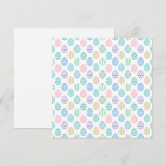 Cute Pastel Easter Eggs Pattern Save The Date (Voorkant / Achterkant)
