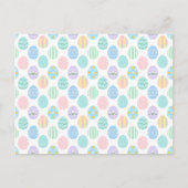 Cute Pastel Easter Eggs Pattern Uitnodiging Briefkaart (Voorkant)
