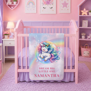 Cute Pastel Eenhoorn Magische Dag Baby Deken Cadea