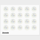 Cute Pastel Eenvoudig Pasen Konijn Retouradres Ronde Sticker (Vel)