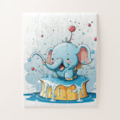 Cute Pastel Elephant Colors Puzzles  Legpuzzel (Verticaal)