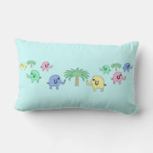 Cute Pastel Elephants Kinder Pillow Kussen (Achterkant)