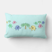 Cute Pastel Elephants Kinder Pillow Kussen (Voorkant)