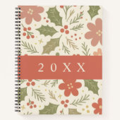 Cute pastel floral patternSpiral Notebook Notitieboek (Voorkant)