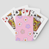 Cute Pastel Flower Pattern Pokerkaarten (Achterkant)