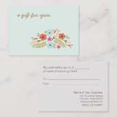 Cute Pastel Flowers Cadeft Certificate Kortingskaartje (Voorkant / Achterkant)