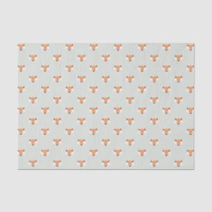 Cute Pastel Fox Faces Pattern Tissuepapier