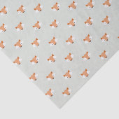 Cute Pastel Fox Faces Pattern Tissuepapier (Detail)