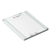 Cute Pastel Frame Teacher Notepad Notitieblok (Schuin)