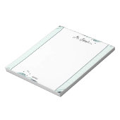 Cute Pastel Frame Teacher Notepad Notitieblok (Linkerzijde)