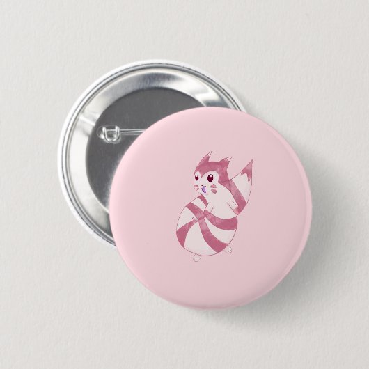 Cute Pastel Furret Design Ronde Button 5,7 Cm (Voorkant /achterkant)