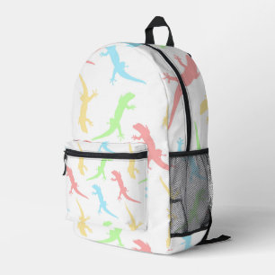 Cute Pastel Gecko Hagedis Naadloos Patroon Bedrukte Rugzak