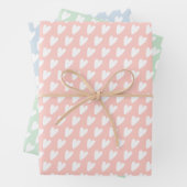 Cute Pastel geeft roze blauwe groen Inpakpapier Vel (In situ)