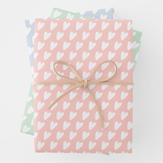 Cute Pastel geeft roze blauwe groen Inpakpapier Vel (In situ)