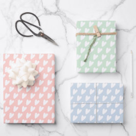 Cute Pastel geeft roze blauwe groen Inpakpapier Vel