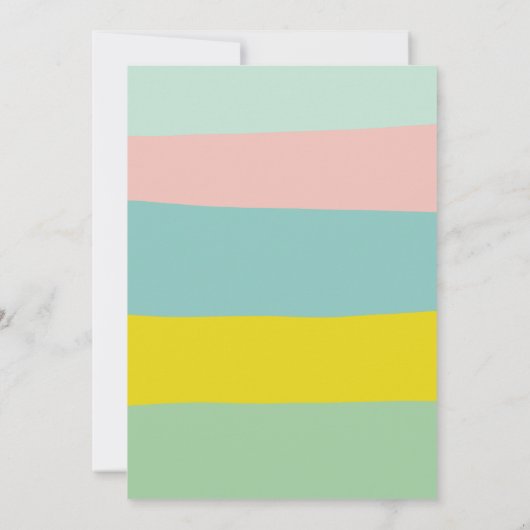 Cute Pastel Geometric Spring Munt Baby shower Kaart (Achterkant)