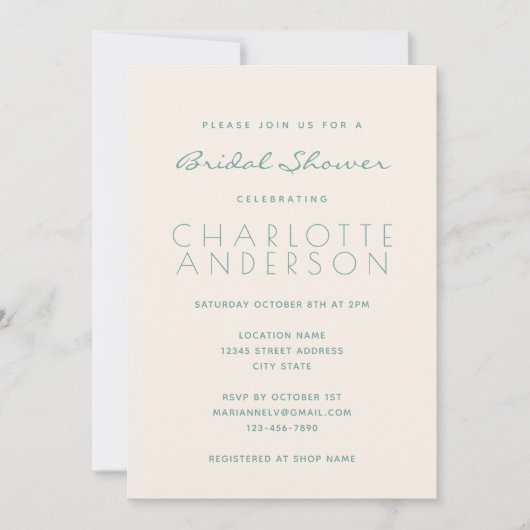 Cute Pastel Geometric Spring Munt Vrijgezellenfees Kaart (Voorkant)