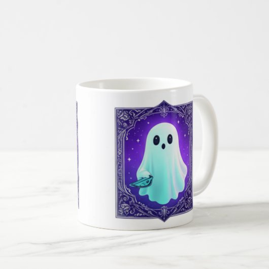 Cute Pastel Ghost Mug Koffiemok (Voorkant rechts)
