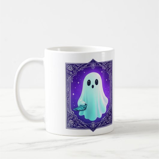 Cute Pastel Ghost Mug Koffiemok (Links)