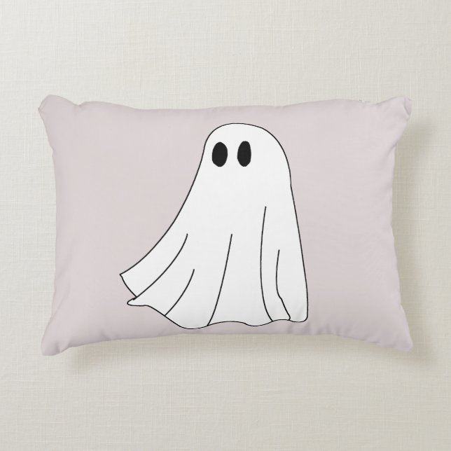 Cute Pastel Ghost Pattern Accent Kussen (Voorkant)