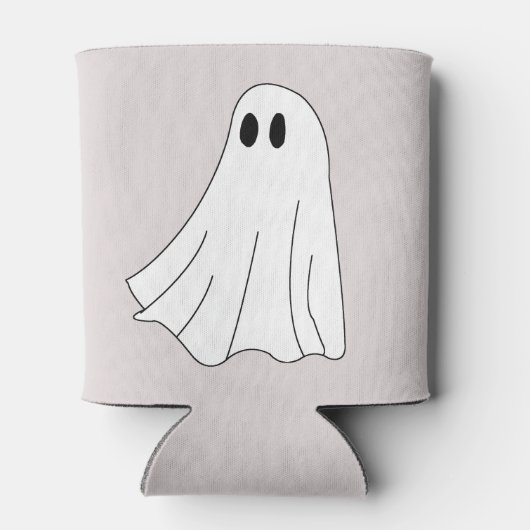 Cute Pastel Ghost Pattern Blikjeskoeler (Achterkant)