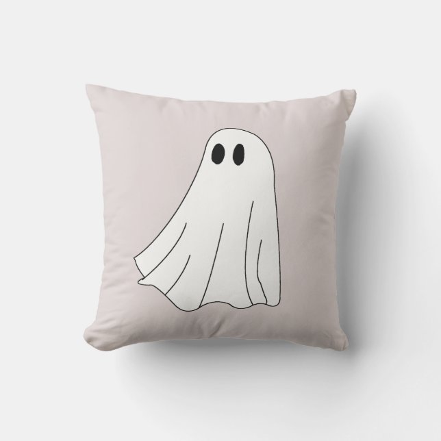 Cute Pastel Ghost Pattern Kussen (Voorkant)