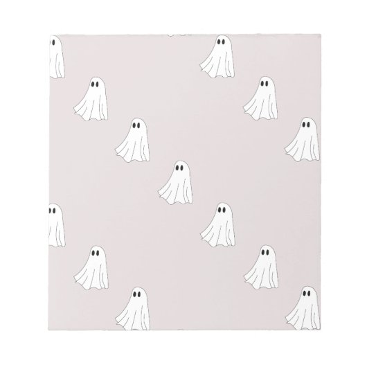 Cute Pastel Ghost Pattern Notitieblok (Voorkant)