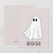 Cute Pastel Ghost Pattern Notitiekaartje (Voorkant / Achterkant)