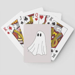 Cute Pastel Ghost Pattern Pokerkaarten