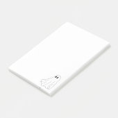 Cute Pastel Ghost Pattern Post-it® Notes (Schuin)