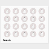Cute Pastel Ghost Pattern Ronde Sticker (Vel)