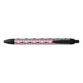 Cute Pastel Goth Skull with Bow Zwarte Inkt Pen (Achterkant)