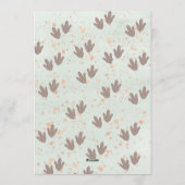 Cute Pastel Green Dinosaur One-A-Sauraus Birthday  Kaart (Achterkant)