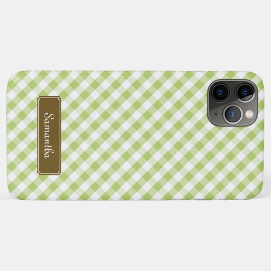 Cute Pastel Green Gingham Pattern Case-Mate iPhone Case (Achterkant (horizontaal))