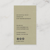 CUTE PASTEL GREEN TREE TRIO LANDSCAPAPY SERVICE VISITEKAARTJE (Achterkant)