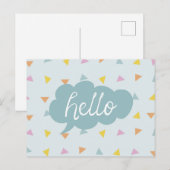 Cute Pastel Hallo Briefkaart (Voorkant / Achterkant)