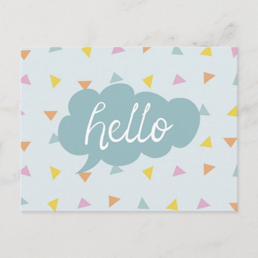 Cute Pastel Hallo Briefkaart (Voorkant)