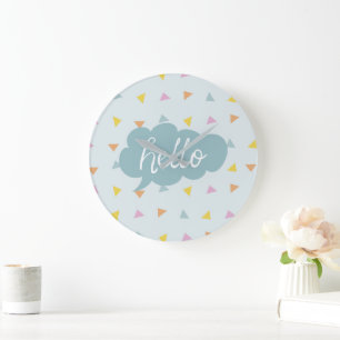 Cute Pastel Hallo Grote Klok