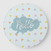Cute Pastel Hallo Grote Klok (Voorkant)