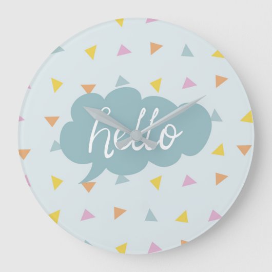 Cute Pastel Hallo Grote Klok (Voorkant)