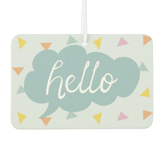 Cute Pastel Hallo Luchtverfrisser (Voorkant)