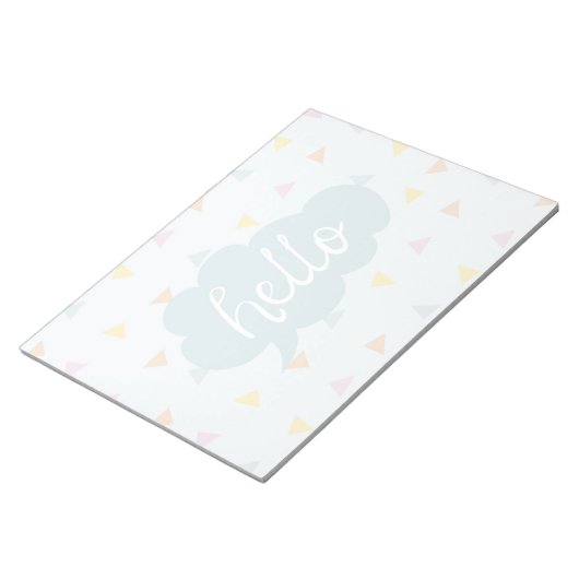 Cute Pastel Hallo Notitieblok (Schuin)